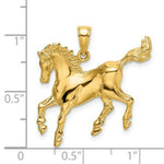 Load image into Gallery viewer, 14K Yellow Gold 2-D Horse Charm Pendant
