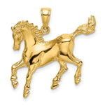 Load image into Gallery viewer, 14K Yellow Gold 2-D Horse Charm Pendant
