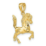 Load image into Gallery viewer, 14K Yellow Gold 3-D Horse Charm Pendant
