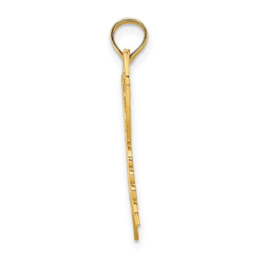 14K Yellow Gold Cut-Out Butterfly Charm Pendant
