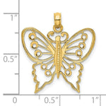 Load image into Gallery viewer, 14K Yellow Gold Cut-Out Butterfly Charm Pendant
