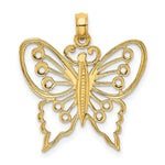 Load image into Gallery viewer, 14K Yellow Gold Cut-Out Butterfly Charm Pendant

