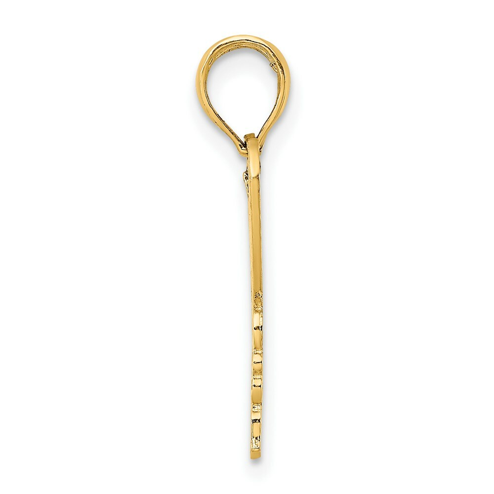 14K Yellow Gold Cut-Out Butterfly Charm Pendant