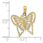 Load image into Gallery viewer, 14K Yellow Gold Cut-Out Butterfly Charm Pendant

