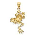 Load image into Gallery viewer, 14K Yellow Gold Frog With Textured Back Charm Pendant
