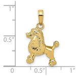 Load image into Gallery viewer, 14K Yellow Gold 3-D Poodle Dog Charm Pendant
