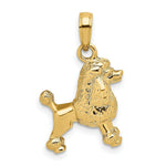 Load image into Gallery viewer, 14K Yellow Gold 3-D Poodle Dog Charm Pendant
