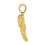 Load image into Gallery viewer, 14K Yellow Gold 2-D Textured Butterfly Charm Pendant
