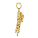 Load image into Gallery viewer, 14K Yellow Gold 2-D Carousel Horse With Tail Up Charm Pendant
