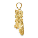 Load image into Gallery viewer, 14K Yellow Gold 2-D &amp; Textured Deer Head Charm Pendant
