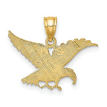 Load image into Gallery viewer, 14K Yellow Gold Flat &amp; Engraved Eagle Charm Pendant
