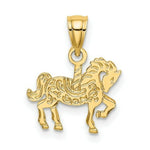 Load image into Gallery viewer, 14K Yellow Gold CAROUSEL Horse Charm Pendant
