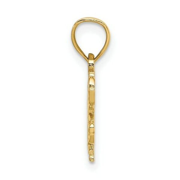 14K Yellow Gold CAROUSEL Horse Charm Pendant