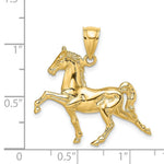Load image into Gallery viewer, 14K Yellow Gold 3-D Tennessee Walking Horse Charm Pendant
