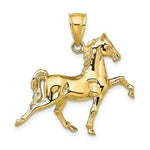 Load image into Gallery viewer, 14K Yellow Gold 3-D Tennessee Walking Horse Charm Pendant

