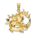 Load image into Gallery viewer, 14K Yellow Gold 2-D &amp; Textured Dragon Charm Pendant
