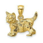 Load image into Gallery viewer, 14K Yellow Gold Cat Standing With Raised Tail Charm Pendant
