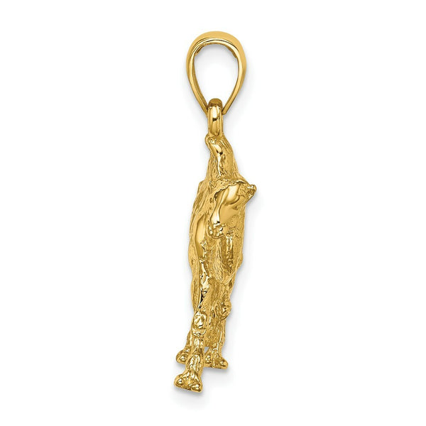 14K Yellow Gold 3-D Camel Charm Pendant
