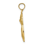 Load image into Gallery viewer, 14K Yellow Gold 2-D Sitting Cat Charm Pendant
