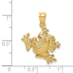 Load image into Gallery viewer, 14K Yellow Gold 2-D Frog Sitting Charm Pendant
