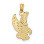 Load image into Gallery viewer, 14K Yellow Gold EAGLE LANDING FLAT Charm Pendant
