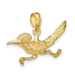 Load image into Gallery viewer, 14K Yellow Gold 3-D Road Runner Charm Pendant
