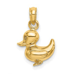 Load image into Gallery viewer, 14K Yellow Gold 3-D DUCK Charm Pendant
