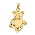 Load image into Gallery viewer, 14K Yellow Gold 3-D TEDDY BEAR Charm Pendant
