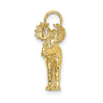 Load image into Gallery viewer, 14K Yellow Gold 3-D Textured Moose Charm Pendant

