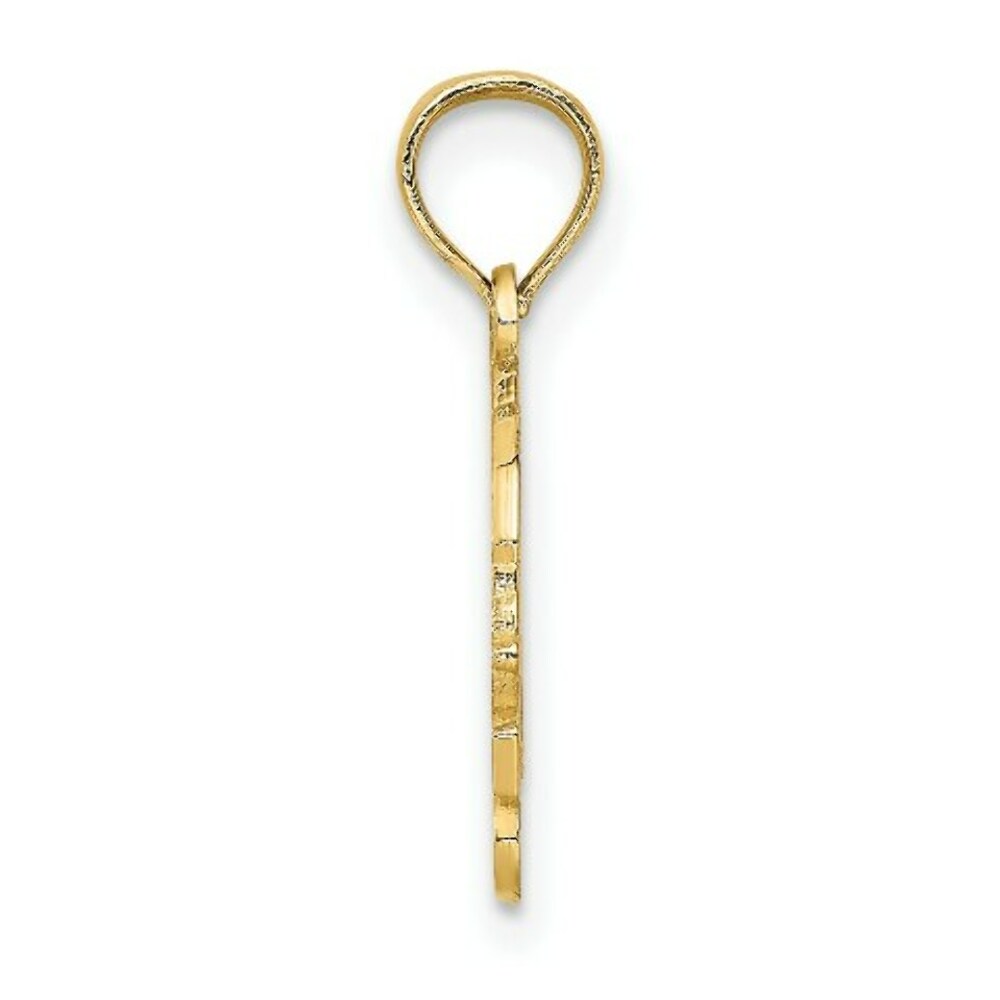 14K Yellow Gold I HEART Turtles Charm Pendant