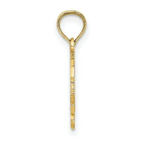 14K Yellow Gold I HEART Turtles Charm Pendant