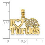 Load image into Gallery viewer, 14K Yellow Gold I HEART Turtles Charm Pendant
