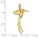 Load image into Gallery viewer, 14K Yellow Gold Polished Bird With Long Tail Charm Pendant
