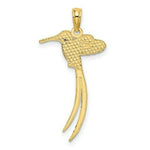 Load image into Gallery viewer, 14K Yellow Gold Polished Bird With Long Tail Charm Pendant
