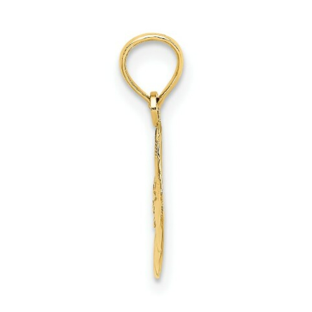 14K Yellow Gold Sun Charm Pendant
