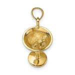 Load image into Gallery viewer, 14K Yellow Gold 3-D Martini With OLive Charm Pendant
