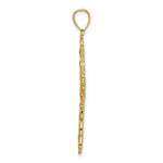 Load image into Gallery viewer, 14K Yellow Gold Blue Enamel Filigree Cross Charm Pendant
