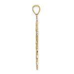 Load image into Gallery viewer, 14K Yellow Gold Green Enamel Filigree Cross Charm Pendant
