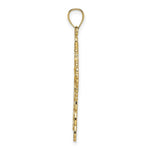 Load image into Gallery viewer, 14K Yellow Gold White Enamel Filigree Cross Charm Pendant
