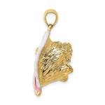 Load image into Gallery viewer, 14K Yellow Gold 3-D Enamel Large Conch Shell Charm Pendant

