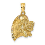 Load image into Gallery viewer, 14K Yellow Gold 3-D Enamel Conch Shell Charm Pendant
