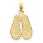 Load image into Gallery viewer, 14K Yellow Gold With Pink Enamel Double Flip-Flop Charm Pendant
