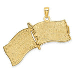 Load image into Gallery viewer, 14K Yellow Gold With Enamel 3-D Pledge Of Allegiance Flag Book Charm Pendant
