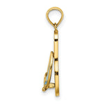 Load image into Gallery viewer, 14K Yellow Gold Enamel ANCHOR ON STRIPE FLIP-FLOP Charm Pendant
