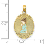 Load image into Gallery viewer, 14K Yellow Gold 3-D Enamel CHILD'S NIGHT TIME PRAYER With BOY PRAYING Charm Pendant
