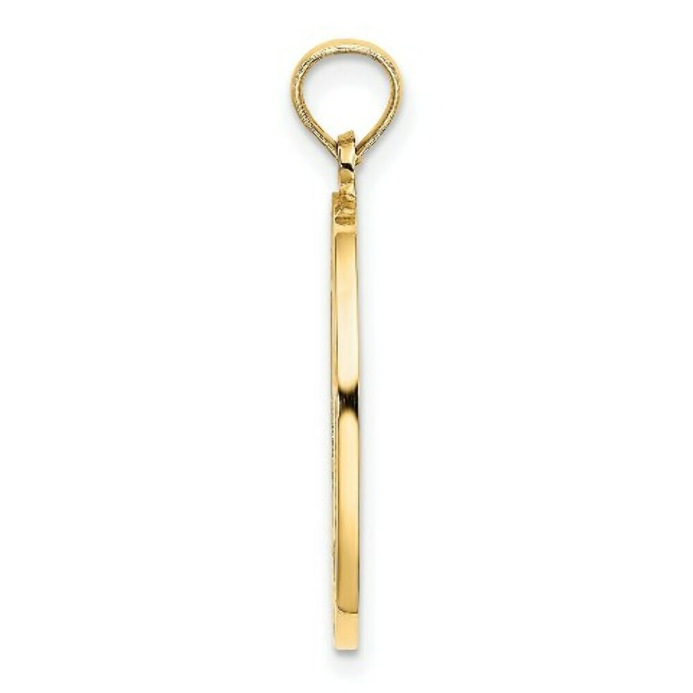 14K Yellow Gold 3-D Enamel CHILD'S NIGHT TIME PRAYER With BOY PRAYING Charm Pendant