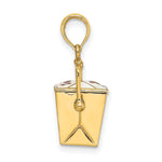 Load image into Gallery viewer, 14K Yellow Gold 3-D Enameled Chinese Take-Out Box Charm Pendant
