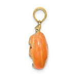Load image into Gallery viewer, 14K Yellow Gold 3-D Enameled Pumpkin With Black Cat &amp; Moon Charm Pendant
