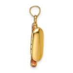Load image into Gallery viewer, 14K Yellow Gold 3-D Enemel Hot Dog With Bun Charm Pendant

