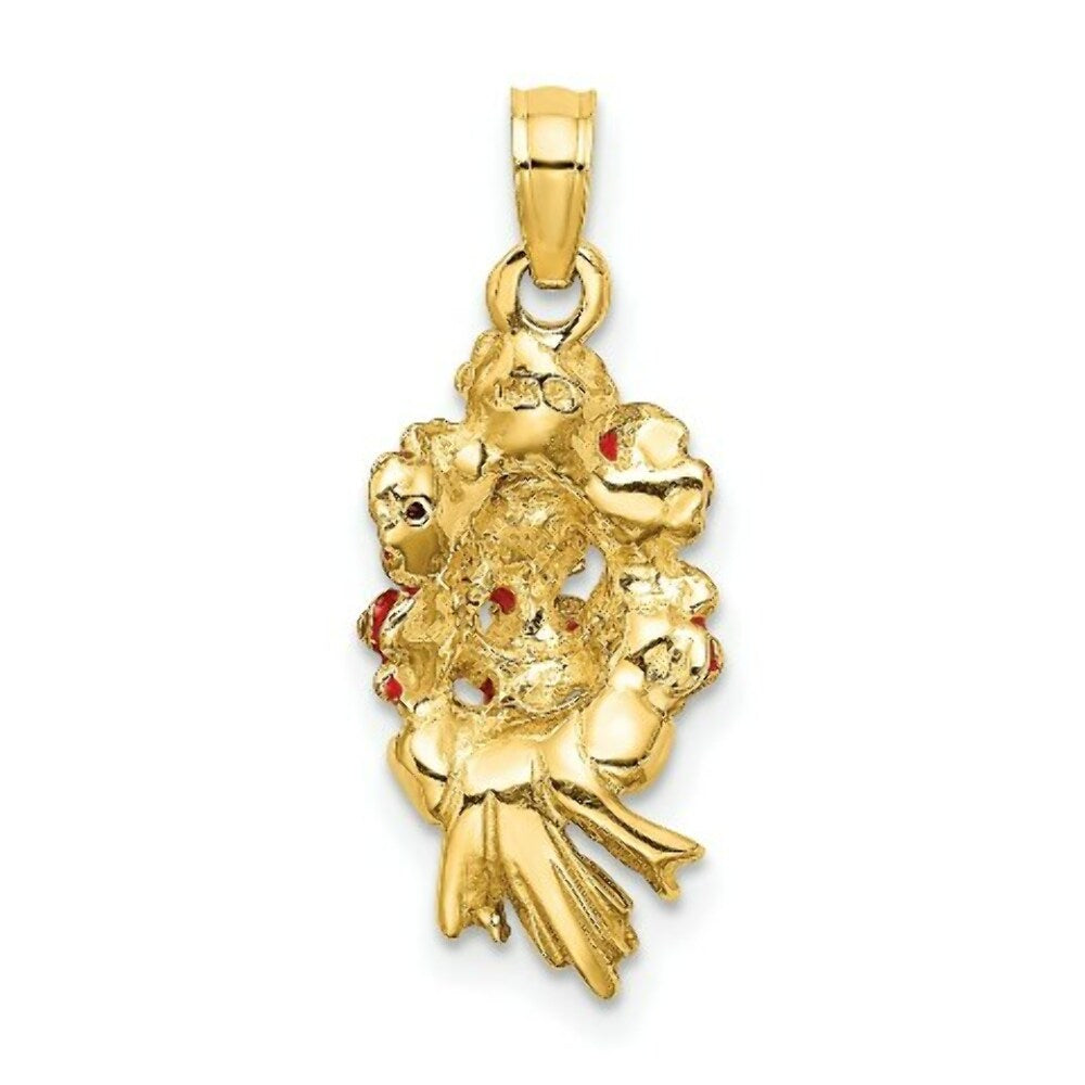 Bouquet Of Red Roses - 14K Yellow Gold